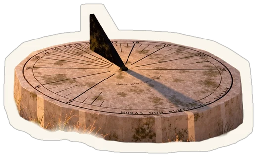 Sundial sticker